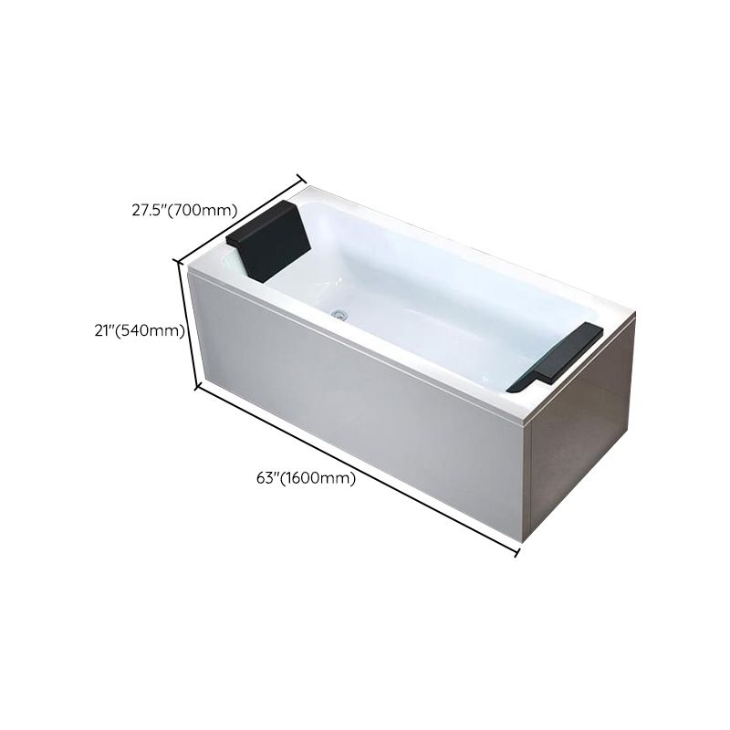 Modern Rectangular Bath Stand Alone Acrylic Soaking White Bathtub Clearhalo 'Bathroom Remodel & Bathroom Fixtures' 'Bathtubs' 'Home Improvement' 'home_improvement' 'home_improvement_bathtubs' 'Showers & Bathtubs' 1200x1200_084288dc-057e-4d5a-bba9-976adbba29f6