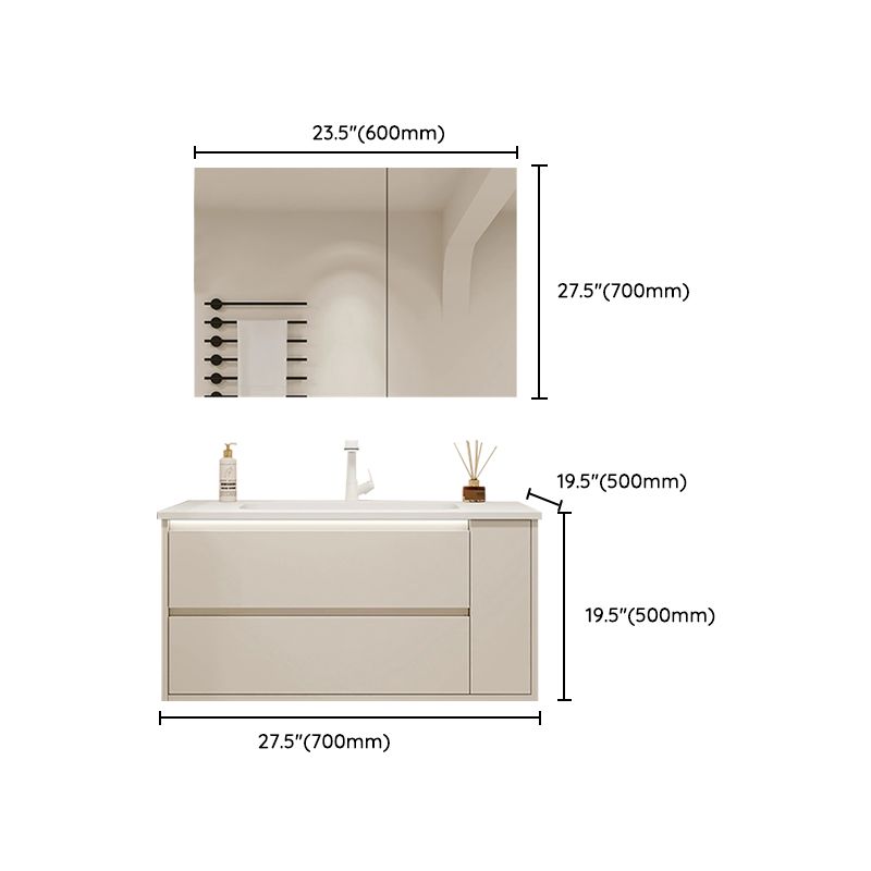 Mirror Included Wall Mount Bathroom Sink Vanity in White with Doors Drawers Clearhalo 'Bathroom Remodel & Bathroom Fixtures' 'Bathroom Vanities' 'bathroom_vanities' 'Home Improvement' 'home_improvement' 'home_improvement_bathroom_vanities' 1200x1200_0843588c-4033-415c-9c50-89700eaf1312