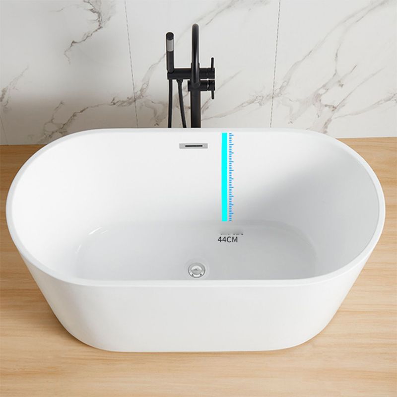 Contemporary Soaking Freestanding Bathtub Acrylic Bathtub without Faucet Holes Clearhalo 'Bathroom Remodel & Bathroom Fixtures' 'Bathtubs' 'Home Improvement' 'home_improvement' 'home_improvement_bathtubs' 'Showers & Bathtubs' 1200x1200_084e9ee6-1f8b-4917-9dfe-6beb8959a71c