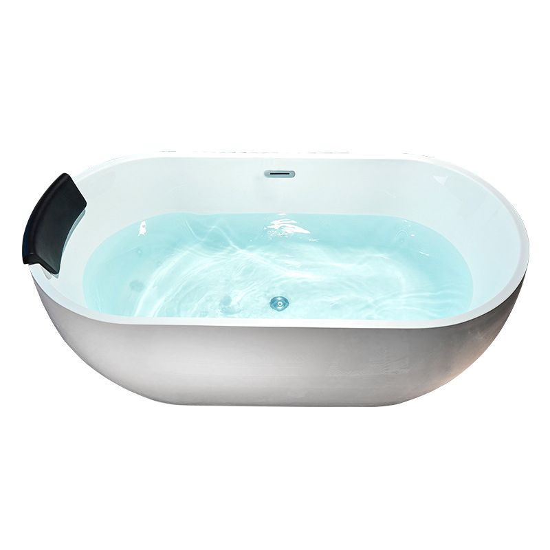 Modern Oval Bath Tub White Acrylic Bathtub with Faucet for Bathroom Clearhalo 'Bathroom Remodel & Bathroom Fixtures' 'Bathtubs' 'Home Improvement' 'home_improvement' 'home_improvement_bathtubs' 'Showers & Bathtubs' 1200x1200_085c0bbf-053d-4ab8-8198-ab3777077e5b