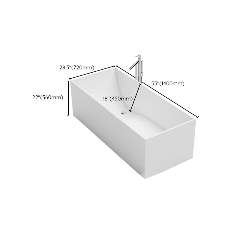 Modern Freestanding Bathtub Stone Rectangle White Soaking Bath Tub Clearhalo 'Bathroom Remodel & Bathroom Fixtures' 'Bathtubs' 'Home Improvement' 'home_improvement' 'home_improvement_bathtubs' 'Showers & Bathtubs' 1200x1200_086e60f4-791f-409a-bbcc-c97b314e81e9