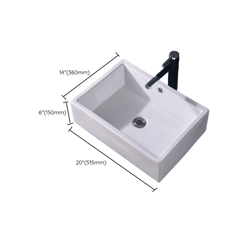 Modern Vessel Bathroom Sink Rectangular Porcelain Basin Sink (Not Include Faucet) Clearhalo 'Bathroom Remodel & Bathroom Fixtures' 'Bathroom Sinks & Faucet Components' 'Bathroom Sinks' 'bathroom_sink' 'Home Improvement' 'home_improvement' 'home_improvement_bathroom_sink' 1200x1200_08758900-228a-445e-8b00-477359f7eb2b