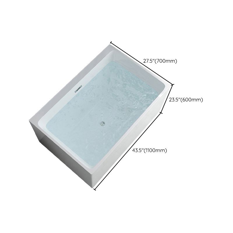 Modern Rectangular White Bath Freestanding Acrylic Soaking Bathtub Clearhalo 'Bathroom Remodel & Bathroom Fixtures' 'Bathtubs' 'Home Improvement' 'home_improvement' 'home_improvement_bathtubs' 'Showers & Bathtubs' 1200x1200_088b3f3d-6688-4da2-873f-6337bc43fa27