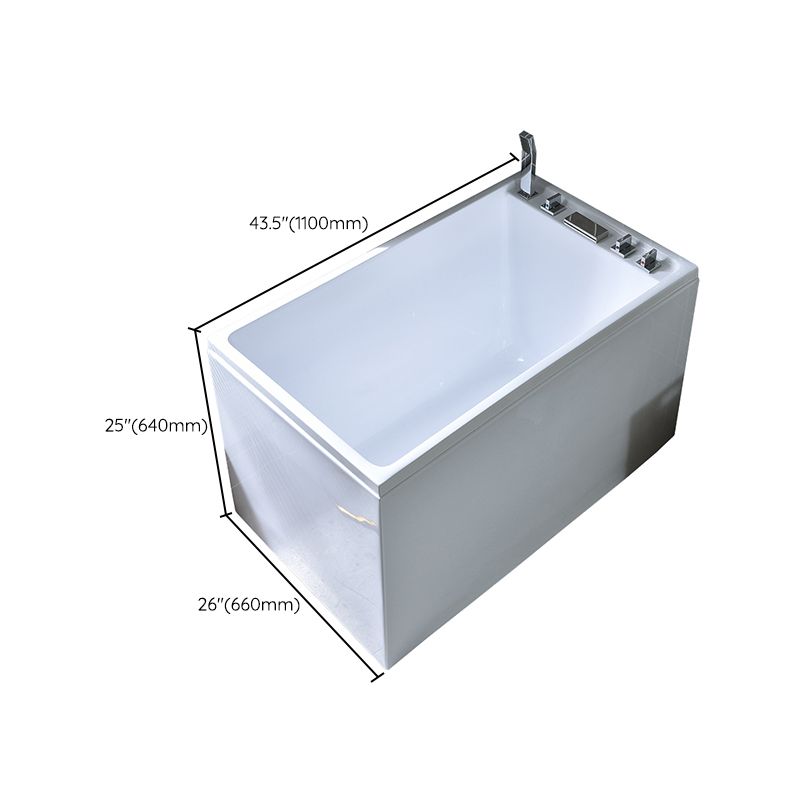 Modern Rectangular Center Bathtub Acrylic Freestanding White Bath Clearhalo 'Bathroom Remodel & Bathroom Fixtures' 'Bathtubs' 'Home Improvement' 'home_improvement' 'home_improvement_bathtubs' 'Showers & Bathtubs' 1200x1200_089d28a0-4297-402e-8051-826e5f5b44e8