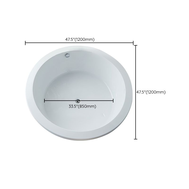 Modern Round Bath Acrylic Soaking White Back to Wall Drop-in Bathtub Clearhalo 'Bathroom Remodel & Bathroom Fixtures' 'Bathtubs' 'Home Improvement' 'home_improvement' 'home_improvement_bathtubs' 'Showers & Bathtubs' 1200x1200_08cfe77f-bc6f-448d-a43d-a9885f3bf829