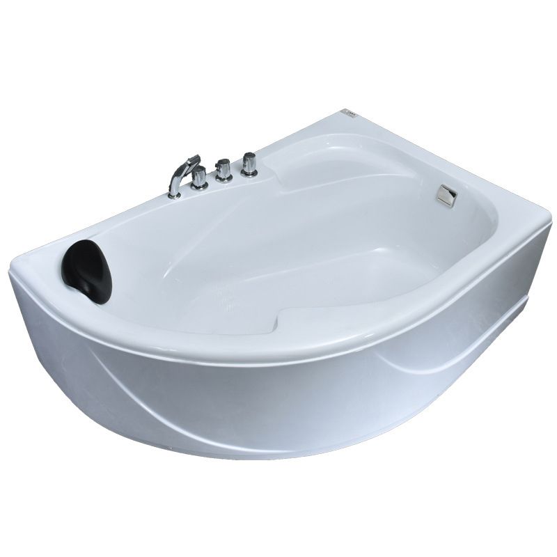 Corner Soaking Acrylic Bathtub Antique Finish Back to Wall Bath Tub Clearhalo 'Bathroom Remodel & Bathroom Fixtures' 'Bathtubs' 'Home Improvement' 'home_improvement' 'home_improvement_bathtubs' 'Showers & Bathtubs' 1200x1200_08d9071f-e40c-42f8-aa65-71258d0d53aa