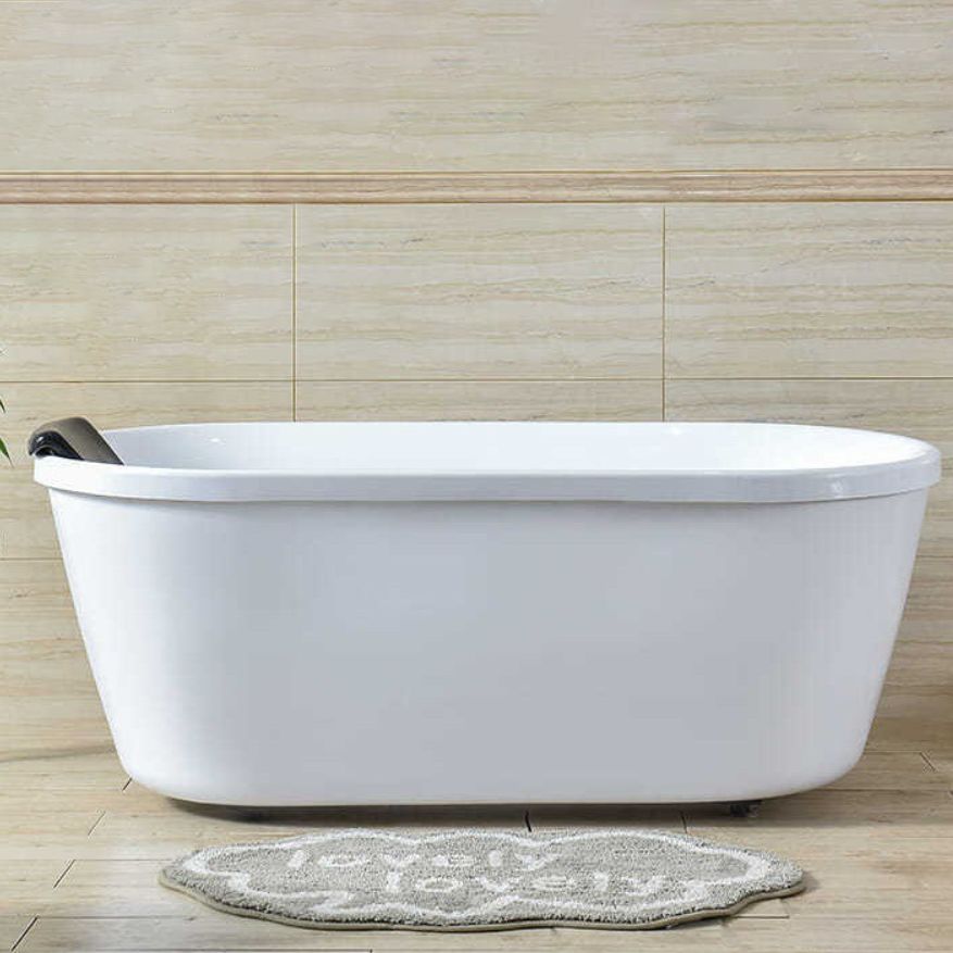 Freestanding Soaking Bath Back to Wall Modern White Bathtub With Faucet Clearhalo 'Bathroom Remodel & Bathroom Fixtures' 'Bathtubs' 'Home Improvement' 'home_improvement' 'home_improvement_bathtubs' 'Showers & Bathtubs' 1200x1200_08f69944-d687-4223-b884-f409b4597815