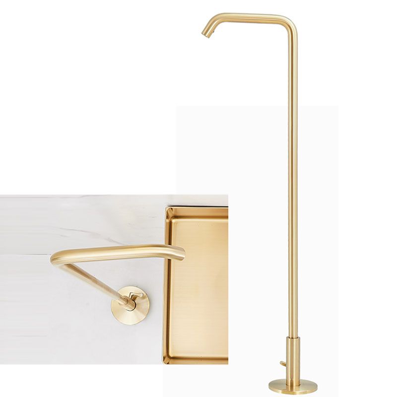 Tub Filler High Arc Handshower Lever Handle Copper Freestanding Tub Filler Clearhalo 'Bathroom Remodel & Bathroom Fixtures' 'Bathtub Faucets' 'bathtub_faucets' 'Home Improvement' 'home_improvement' 'home_improvement_bathtub_faucets' 1200x1200_09683b31-f810-451b-b924-e72423b8ef01