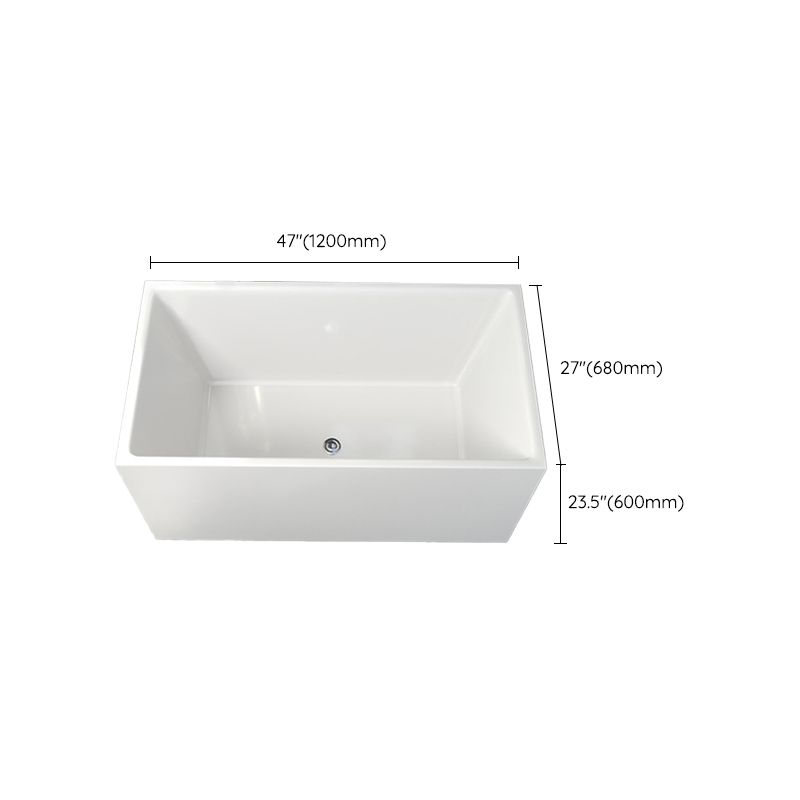 Modern Soaking Freestanding Bath Tub Acrylic Bathroom Bathtub in White Clearhalo 'Bathroom Remodel & Bathroom Fixtures' 'Bathtubs' 'Home Improvement' 'home_improvement' 'home_improvement_bathtubs' 'Showers & Bathtubs' 1200x1200_097f2f52-dfd0-422a-a6ed-a04921d16284