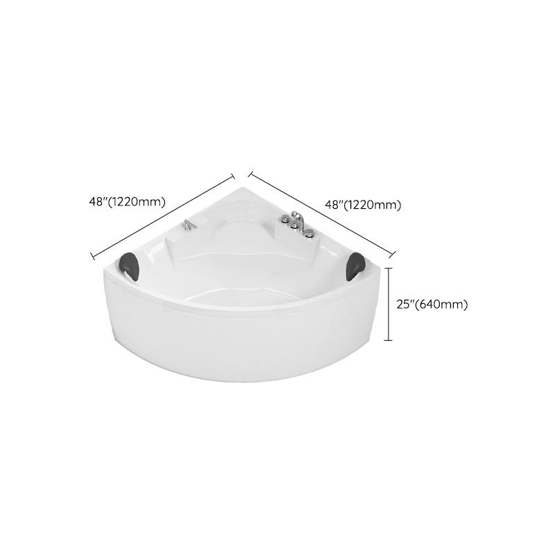 Modern Corner White Acrylic Bathtub Back to Wall with Drain and Massage Device Bath Tub Clearhalo 'Bathroom Remodel & Bathroom Fixtures' 'Bathtubs' 'Home Improvement' 'home_improvement' 'home_improvement_bathtubs' 'Showers & Bathtubs' 1200x1200_09830fcc-4a3e-4e3b-ba68-54c6bdec10f2