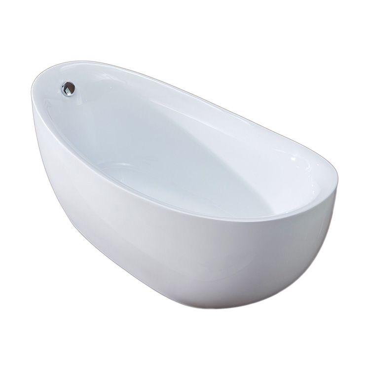 Modern Double Ended Slipper Bathtub Modern Freestanding Acrylic Bath Clearhalo 'Bathroom Remodel & Bathroom Fixtures' 'Bathtubs' 'Home Improvement' 'home_improvement' 'home_improvement_bathtubs' 'Showers & Bathtubs' 1200x1200_09876e22-d2ce-41f6-81d2-b5afabb87934