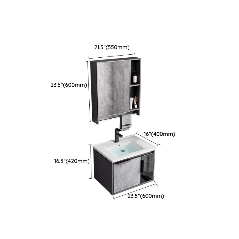 Metal Bathroom Sink Vanity Wall-Mounted Bathroom Vanity with Sink Included Clearhalo 'Bathroom Remodel & Bathroom Fixtures' 'Bathroom Vanities' 'bathroom_vanities' 'Home Improvement' 'home_improvement' 'home_improvement_bathroom_vanities' 1200x1200_098b4c66-21a8-429c-b918-cfb4b2e0fed8