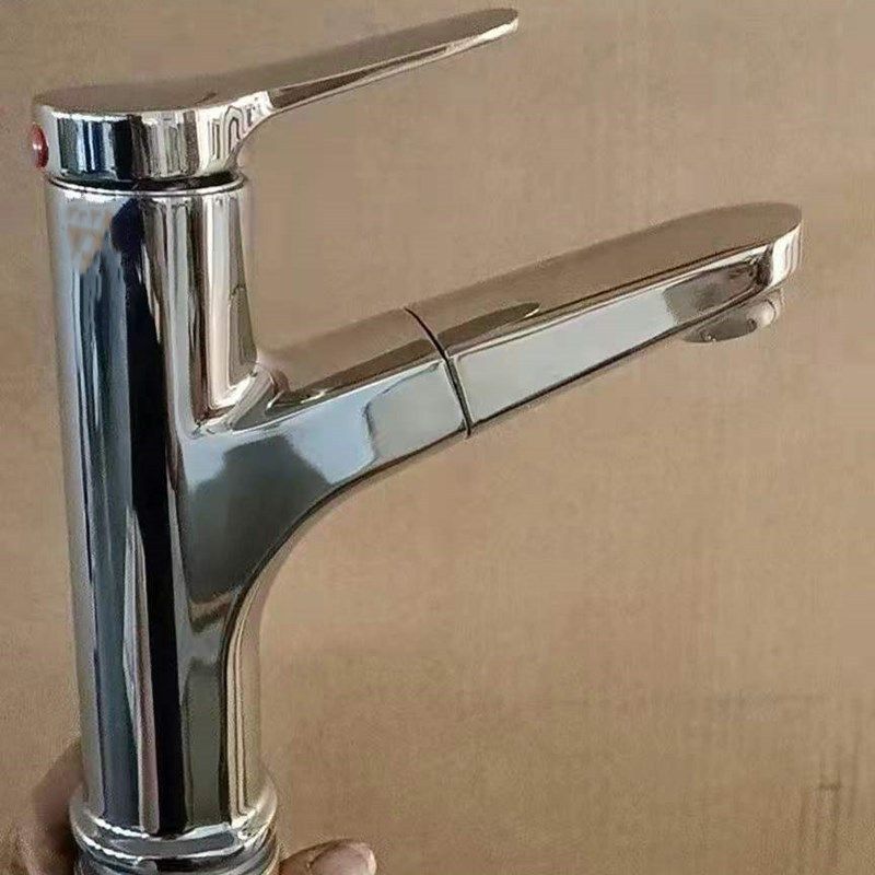 Modern Style Vessel Sink Faucet Lever Handle Copper Retractable Low Arc Vessel Faucet Clearhalo 'bathroom_sink_faucets' 'Conjunta de Baño y Conjunta de Grifo' 'Coronamiento de Baño y Dispositivo de Baño' 'Grifo del lavabo del baño' 'Hogar' 'home_improvement' 'home_improvement_bathroom_sink_faucets' 'Mejoras para el hogar' 1200x1200_09d4d48e-d0a5-451a-a8b3-2990ef22a7a8