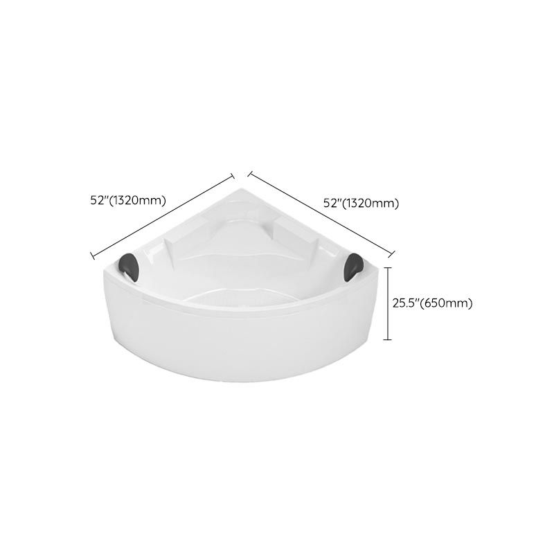 Modern Corner White Acrylic Bathtub Back to Wall with Drain and Massage Device Bath Tub Clearhalo 'Bathroom Remodel & Bathroom Fixtures' 'Bathtubs' 'Home Improvement' 'home_improvement' 'home_improvement_bathtubs' 'Showers & Bathtubs' 1200x1200_09d724ec-c89a-4839-9df3-e29bb585454b