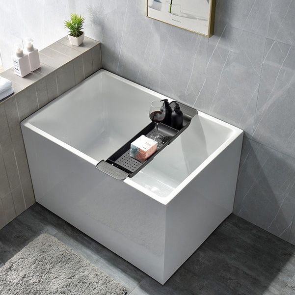 Back to Wall Soaking Bathtub Rectangular Modern Bath Tub (Board not Included) Clearhalo 'Bathroom Remodel & Bathroom Fixtures' 'Bathtubs' 'Home Improvement' 'home_improvement' 'home_improvement_bathtubs' 'Showers & Bathtubs' 1200x1200_09da39c4-8194-4635-8baa-6c503289a14e