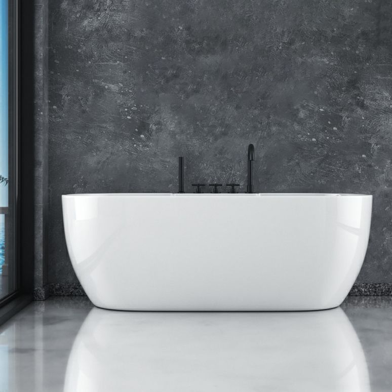 Modern Style Freestanding Soaking Bathtub Oval Acrylic Bathtub for Bathroom Clearhalo 'Bathroom Remodel & Bathroom Fixtures' 'Bathtubs' 'Home Improvement' 'home_improvement' 'home_improvement_bathtubs' 'Showers & Bathtubs' 1200x1200_0a1ae874-0dff-4503-8841-00828b802c33