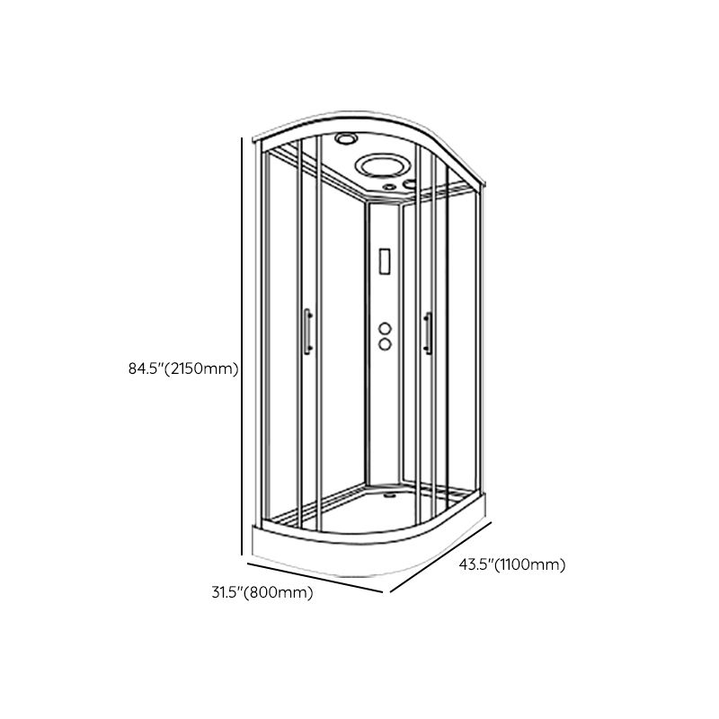 Striped Tempered Glass Shower Stall Framed Shower Stall with Rain Shower Clearhalo 'Bathroom Remodel & Bathroom Fixtures' 'Home Improvement' 'home_improvement' 'home_improvement_shower_stalls_enclosures' 'Shower Stalls & Enclosures' 'shower_stalls_enclosures' 'Showers & Bathtubs' 1200x1200_0a1d3929-d6bf-406e-b32b-4e31ed7310ee