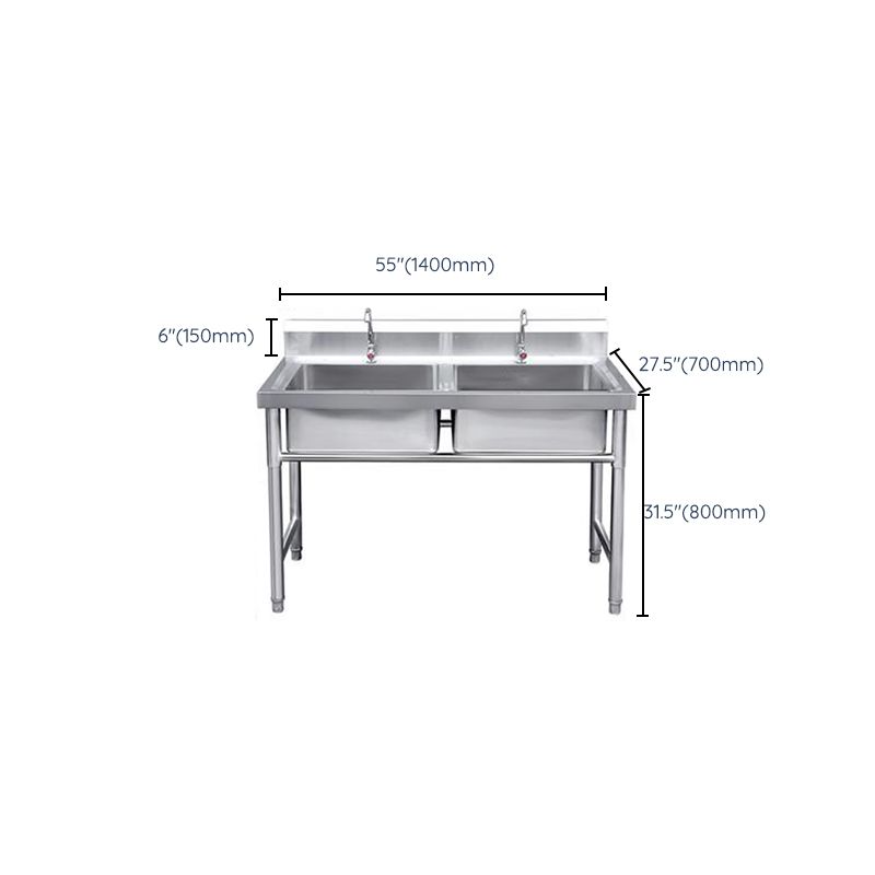 Modern Style Kitchen Sink Stainless Steel Kitchen Sink with Frame Clearhalo 'Home Improvement' 'home_improvement' 'home_improvement_kitchen_sinks' 'Kitchen Remodel & Kitchen Fixtures' 'Kitchen Sinks & Faucet Components' 'Kitchen Sinks' 'kitchen_sinks' 1200x1200_0a1f631e-812d-43de-9307-96baac8d0871