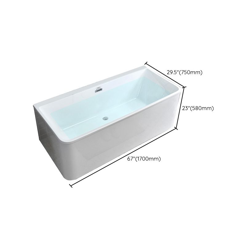 Soaking Back to Wall Bathtub Rectangular Antique Finish Modern Tub Clearhalo 'Bathroom Remodel & Bathroom Fixtures' 'Bathtubs' 'Home Improvement' 'home_improvement' 'home_improvement_bathtubs' 'Showers & Bathtubs' 1200x1200_0a22b04f-9d4b-4602-9857-2e548a2bd453