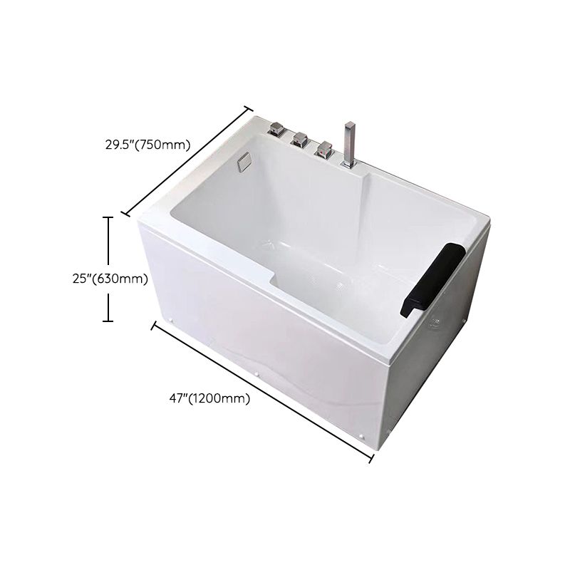 Modern Acrylic Rectangular Tub 29.53-inch Wide Soaking Bathtub Clearhalo 'Bathroom Remodel & Bathroom Fixtures' 'Bathtubs' 'Home Improvement' 'home_improvement' 'home_improvement_bathtubs' 'Showers & Bathtubs' 1200x1200_0a2b7794-76ed-4725-8d26-5caae76d03ad