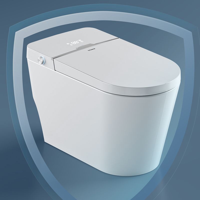 White Finish Antimicrobial One Pieces Smart Toilet Elongated Bidet Seat Clearhalo 'Bathroom Remodel & Bathroom Fixtures' 'Bidets' 'Home Improvement' 'home_improvement' 'home_improvement_bidets' 'Toilets & Bidets' 1200x1200_0a41f174-dd0c-41ef-8ced-f06e72f32dfc