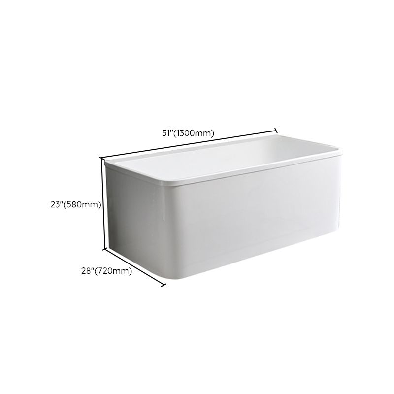 Back to Wall Soaking Bathtub Modern Rectangular Antique Finish Bath Tub Clearhalo 'Bathroom Remodel & Bathroom Fixtures' 'Bathtubs' 'Home Improvement' 'home_improvement' 'home_improvement_bathtubs' 'Showers & Bathtubs' 1200x1200_0a5a058a-780a-4d9a-b79a-ca163b9cda1e