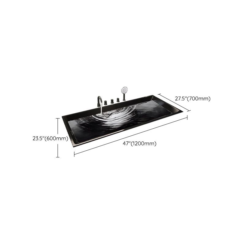 Modern Acrylic Embedded Bathtub Rectangle with Drain Bath Tub and Overflow Hole Clearhalo 'Bathroom Remodel & Bathroom Fixtures' 'Bathtubs' 'Home Improvement' 'home_improvement' 'home_improvement_bathtubs' 'Showers & Bathtubs' 1200x1200_0a9a4353-587f-42dc-a487-d73a7c7dbce4