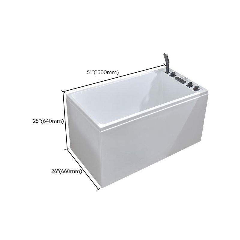 Back to Wall Antique Finish Bath Soaking Rectangular Modern Tub Clearhalo 'Bathroom Remodel & Bathroom Fixtures' 'Bathtubs' 'Home Improvement' 'home_improvement' 'home_improvement_bathtubs' 'Showers & Bathtubs' 1200x1200_0adc13de-cb30-49d1-a8af-0a6d1c139a14