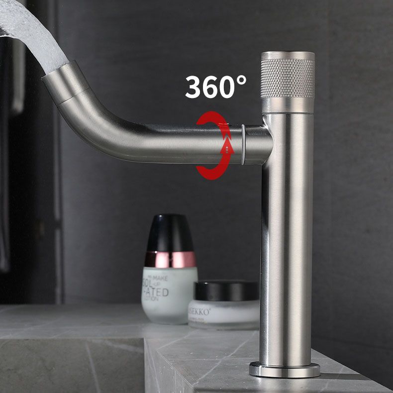 Modern Vessel Sink Faucet Stainless Steel Single Handle Low Arc Vessel Faucet Clearhalo 'bathroom_sink_faucets' 'Conjuntos de Torneiras de Lavatório e Banheiro' 'home_improvement' 'home_improvement_bathroom_sink_faucets' 'Mobiliário Doméstico' 'Página inicial' 'Renovação e equipamento de casa de banho' 'Torneira para lavatório de banheiro' 1200x1200_0af237f0-17e0-4257-8c55-f7dc523692ac