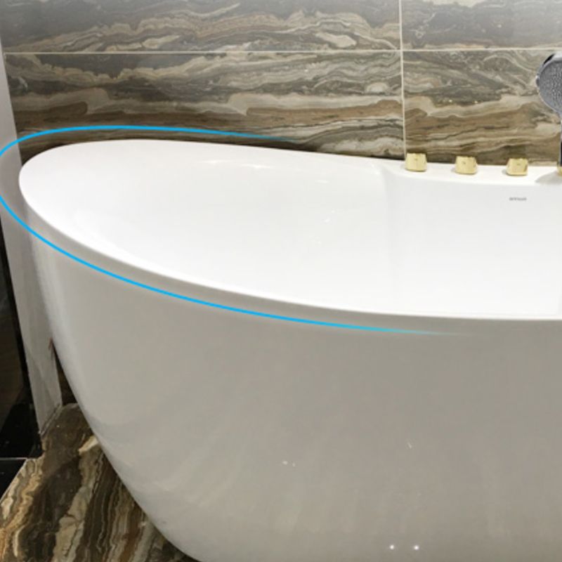 Freestanding Oval White Bath Soaking Handles Included Bathtub Clearhalo 'Bathroom Remodel & Bathroom Fixtures' 'Bathtubs' 'Home Improvement' 'home_improvement' 'home_improvement_bathtubs' 'Showers & Bathtubs' 1200x1200_0b112b9e-3c67-47cd-8524-8f8c94df83db