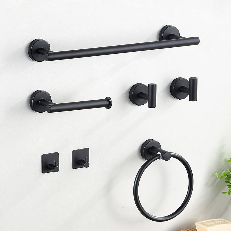 Modern Stainless Steel Bathroom Hardware Set Brushed Chrome Towel Bar/Ring & Robe Hooks Clearhalo 'Bathroom Hardware Sets' 'Bathroom Hardware' 'Bathroom Remodel & Bathroom Fixtures' 'bathroom_hardware_sets' 'Home Improvement' 'home_improvement' 'home_improvement_bathroom_hardware_sets' 1200x1200_0b2ba9e4-70ed-494a-9647-cb777cd0f447