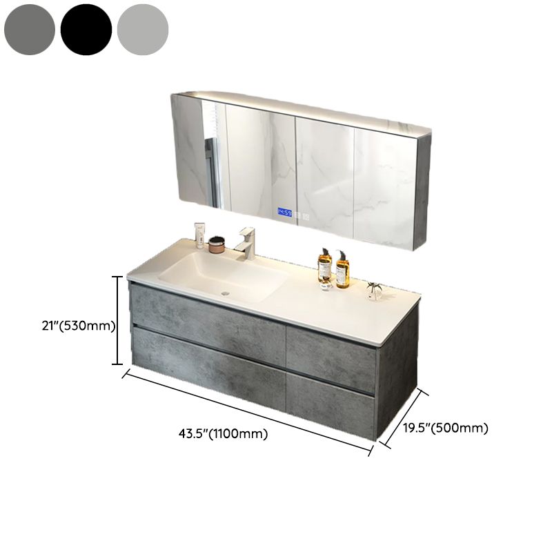 Wall Mount Sink Included Sink Vanity with Mirror Faucet for Bathroom Clearhalo 'Bathroom Remodel & Bathroom Fixtures' 'Bathroom Vanities' 'bathroom_vanities' 'Home Improvement' 'home_improvement' 'home_improvement_bathroom_vanities' 1200x1200_0b51ef8a-00c5-4c98-a60b-2fe785514d65