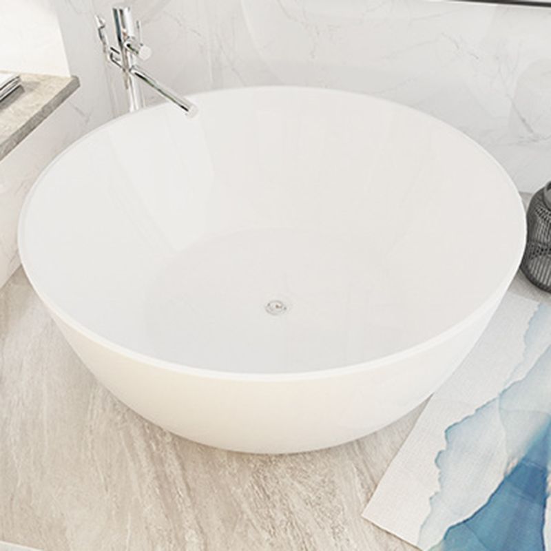 Acrylic Round Tub Soaking Freestanding Bathtub , 23.62-inch Tall Clearhalo 'Bathroom Remodel & Bathroom Fixtures' 'Bathtubs' 'Home Improvement' 'home_improvement' 'home_improvement_bathtubs' 'Showers & Bathtubs' 1200x1200_0b575e9a-850d-4e55-a062-6e52ebdea196