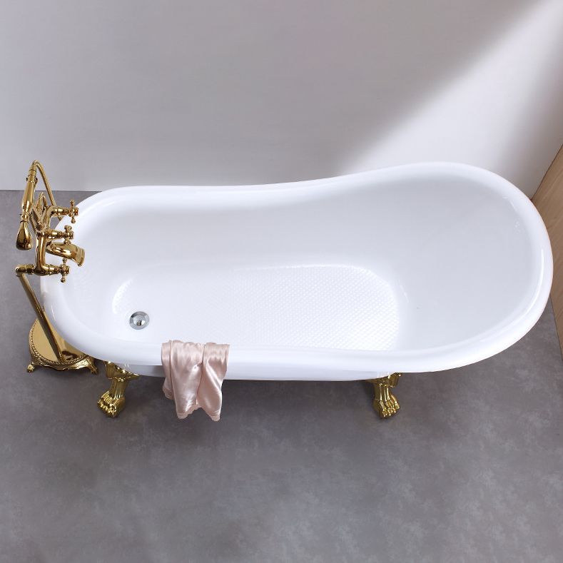 Acrylic Soaking Bathtub Antique Finish Oval Freestanding Bath Tub (Faucet not Included) Clearhalo 'Bathroom Remodel & Bathroom Fixtures' 'Bathtubs' 'Home Improvement' 'home_improvement' 'home_improvement_bathtubs' 'Showers & Bathtubs' 1200x1200_0b6b5739-933a-4ec1-a67b-57fe69672e49