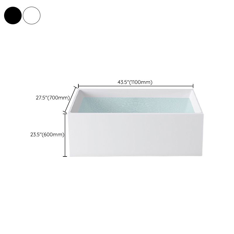 Modern Rectangle Acrylic Bathtub Back to Wall with Drain Bath Tub Clearhalo 'Bathroom Remodel & Bathroom Fixtures' 'Bathtubs' 'Home Improvement' 'home_improvement' 'home_improvement_bathtubs' 'Showers & Bathtubs' 1200x1200_0b6df8c1-1401-4c23-a1dd-2127c1e4f5cb