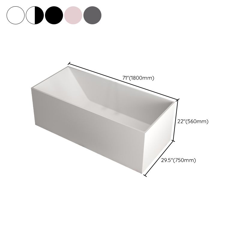 Stand Alone Rectangular Bath Modern Acrylic Soaking Back to Wall Bathtub Clearhalo 'Bathroom Remodel & Bathroom Fixtures' 'Bathtubs' 'Home Improvement' 'home_improvement' 'home_improvement_bathtubs' 'Showers & Bathtubs' 1200x1200_0bab2cbc-422f-43aa-8bc9-47e9a3de649c