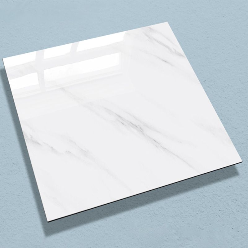 Square Ceramic Polished Straight Edge Singular Tile Marble Look Bathroom Floor Clearhalo 'Floor Tiles & Wall Tiles' 'floor_tiles_wall_tiles' 'Flooring 'Home Improvement' 'home_improvement' 'home_improvement_floor_tiles_wall_tiles' Walls and Ceiling' 1200x1200_0bad3630-b90c-4172-8722-9e574ab68475