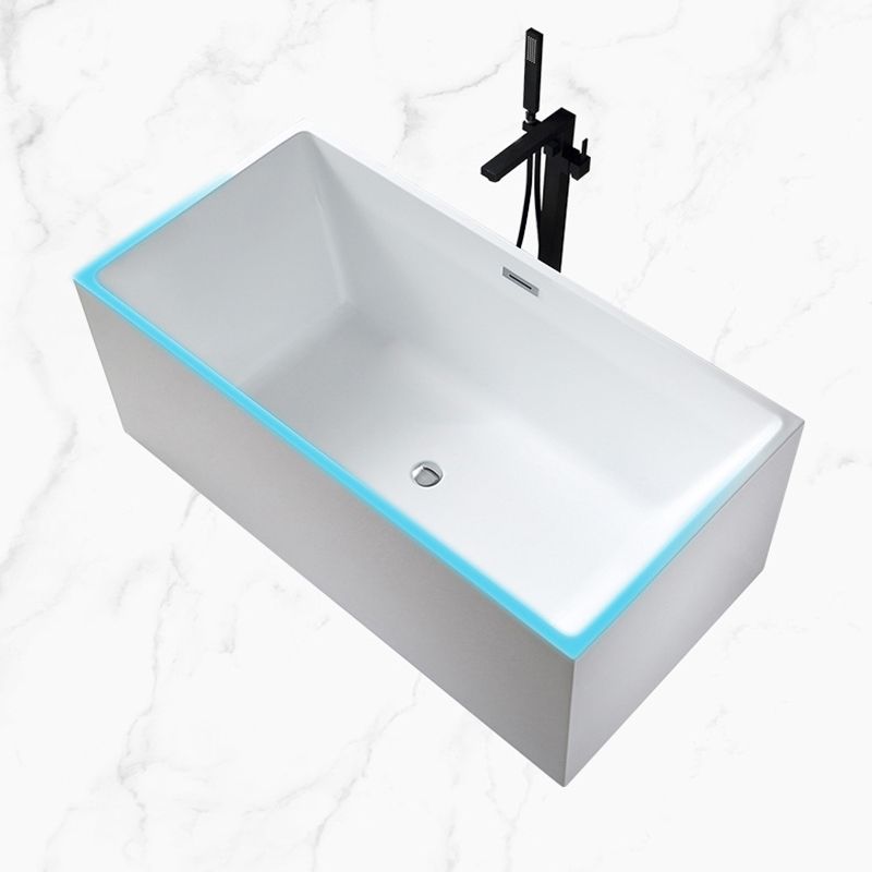 Flat bottom Acrylic Bathtub Soaking White Internal Drain Tub Clearhalo 'Bathroom Remodel & Bathroom Fixtures' 'Bathtubs' 'Home Improvement' 'home_improvement' 'home_improvement_bathtubs' 'Showers & Bathtubs' 1200x1200_0bae1179-8df4-43ef-af1c-bd568ebc22af