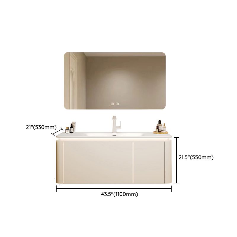 Wall Mount Sink Included Sink Vanity with Faucet Mirror for Bathroom Clearhalo 'Bathroom Remodel & Bathroom Fixtures' 'Bathroom Vanities' 'bathroom_vanities' 'Home Improvement' 'home_improvement' 'home_improvement_bathroom_vanities' 1200x1200_0bb54605-a5a8-4bed-8025-d3244eb738a1