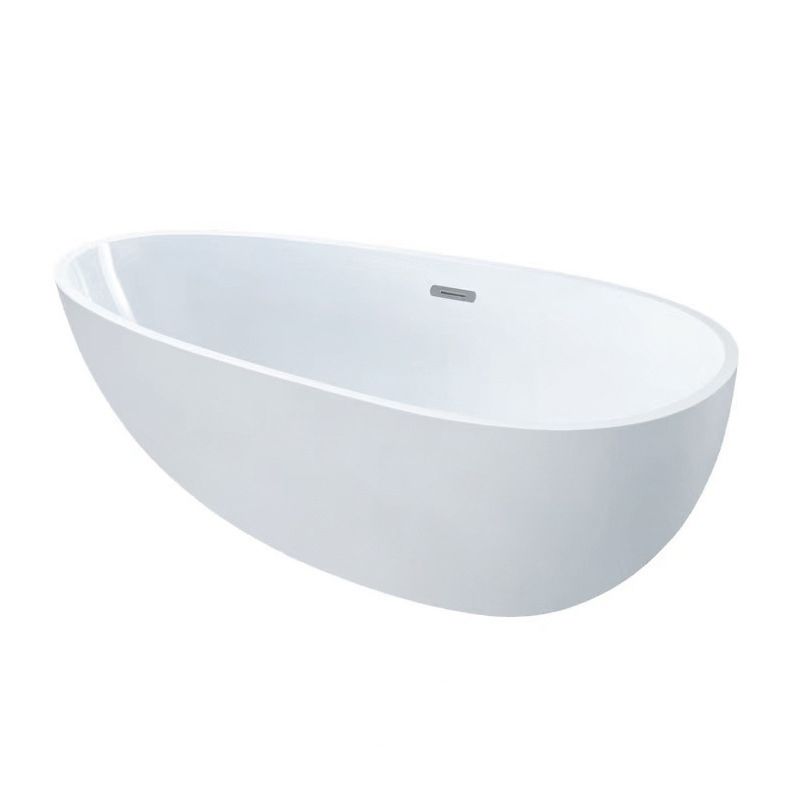 Stand Alone Acrylic Bath Tub White Oval Modern Bathroom Bathtub Clearhalo 'Bathroom Remodel & Bathroom Fixtures' 'Bathtubs' 'Home Improvement' 'home_improvement' 'home_improvement_bathtubs' 'Showers & Bathtubs' 1200x1200_0bbb5445-a02e-400f-a0ff-6ff4a234fc5a