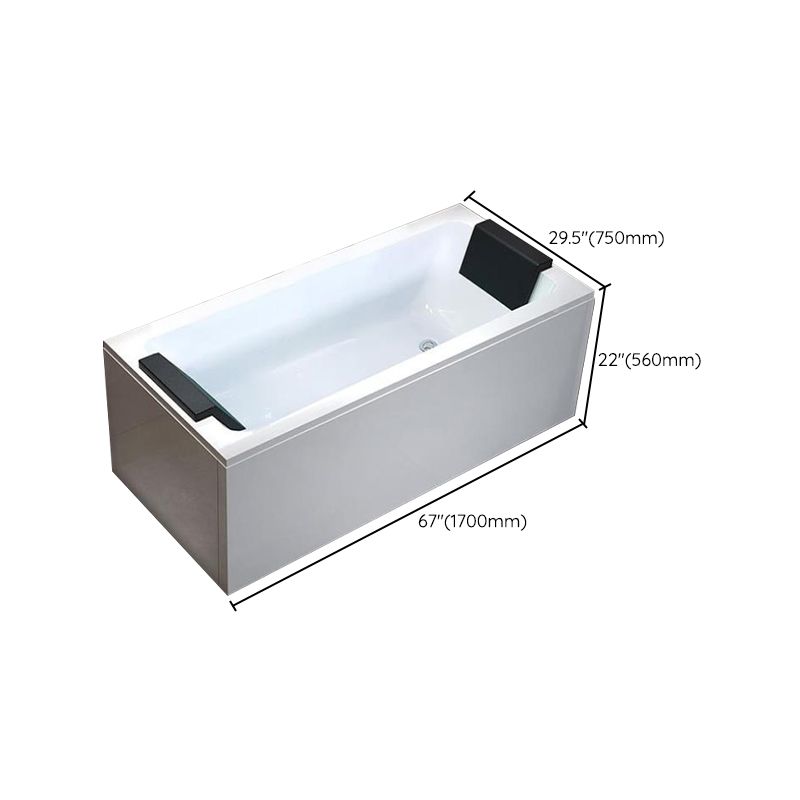 Acrylic Rectangular Bath Soaking Bathtub in White , 22.03" Tall Clearhalo 'Bathroom Remodel & Bathroom Fixtures' 'Bathtubs' 'Home Improvement' 'home_improvement' 'home_improvement_bathtubs' 'Showers & Bathtubs' 1200x1200_0bd83377-d6be-4f97-be90-e63dd24db70e