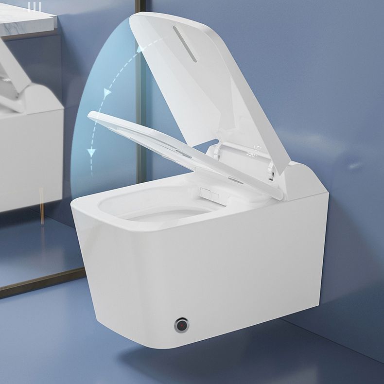 White Elongated Wall Mounted Bidet Deodorizing Wall Hung Toilet Set with Heated Seat Clearhalo 'Bathroom Remodel & Bathroom Fixtures' 'Bidets' 'Home Improvement' 'home_improvement' 'home_improvement_bidets' 'Toilets & Bidets' 1200x1200_0bdf194b-36d4-4760-8f31-5c428e5104c7