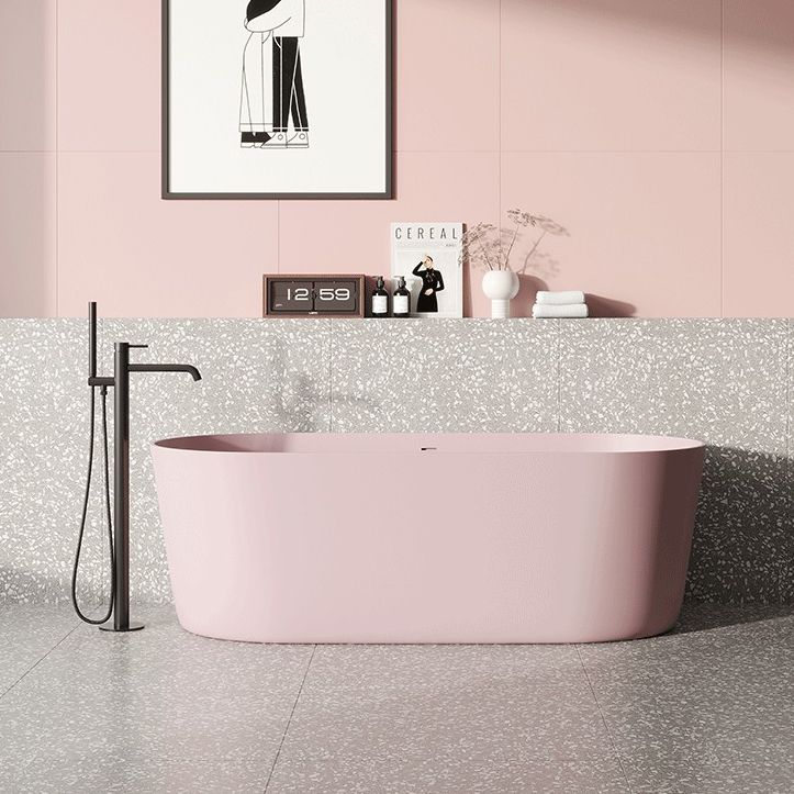 Stone Soaking Freestanding Bathtub Antique Finish Modern Bath Tub Clearhalo 'Bathroom Remodel & Bathroom Fixtures' 'Bathtubs' 'Home Improvement' 'home_improvement' 'home_improvement_bathtubs' 'Showers & Bathtubs' 1200x1200_0be0b4f3-f936-4a0d-8209-360b834f8bb4