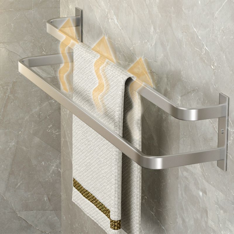 Modern Bath Hardware Set Silver Bath Shelf Towel Bar Bathroom Accessory Kit Clearhalo 'Bathroom Hardware Sets' 'Bathroom Hardware' 'Bathroom Remodel & Bathroom Fixtures' 'bathroom_hardware_sets' 'Home Improvement' 'home_improvement' 'home_improvement_bathroom_hardware_sets' 1200x1200_0bedcea4-5a69-4f78-82fb-cb8f44798d76