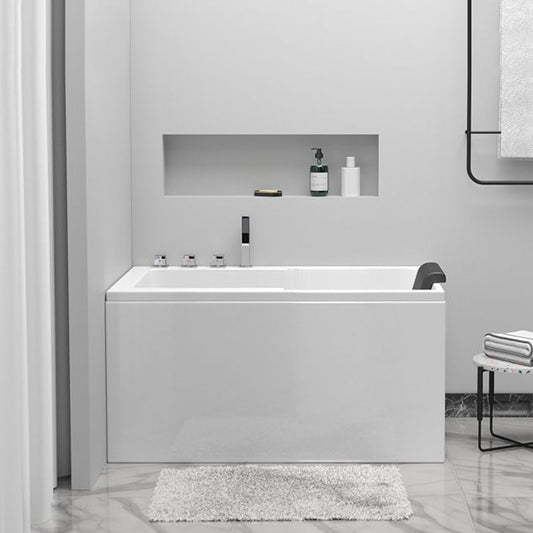 Back to Wall Soaking Bath Modern Rectangular Antique Finish Bath Tub Clearhalo 'Bathroom Remodel & Bathroom Fixtures' 'Bathtubs' 'Home Improvement' 'home_improvement' 'home_improvement_bathtubs' 'Showers & Bathtubs' 1200x1200_0bfba05f-a49c-4eea-8ad3-19ea774847a1