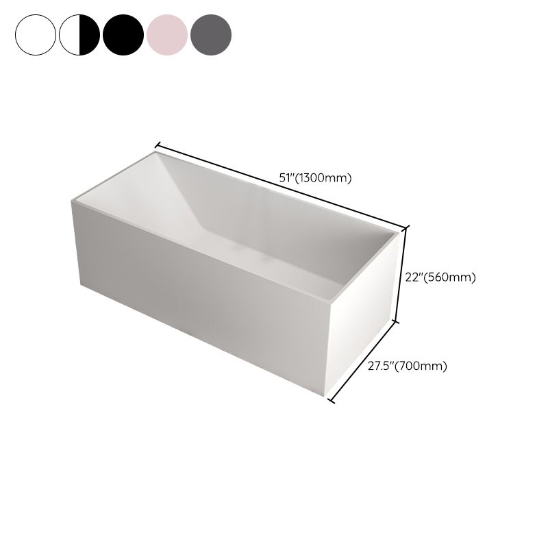 Stand Alone Rectangular Bath Modern Acrylic Soaking Back to Wall Bathtub Clearhalo 'Bathroom Remodel & Bathroom Fixtures' 'Bathtubs' 'Home Improvement' 'home_improvement' 'home_improvement_bathtubs' 'Showers & Bathtubs' 1200x1200_0c0e12f9-a2a9-4e91-a9ae-3b57bf021888