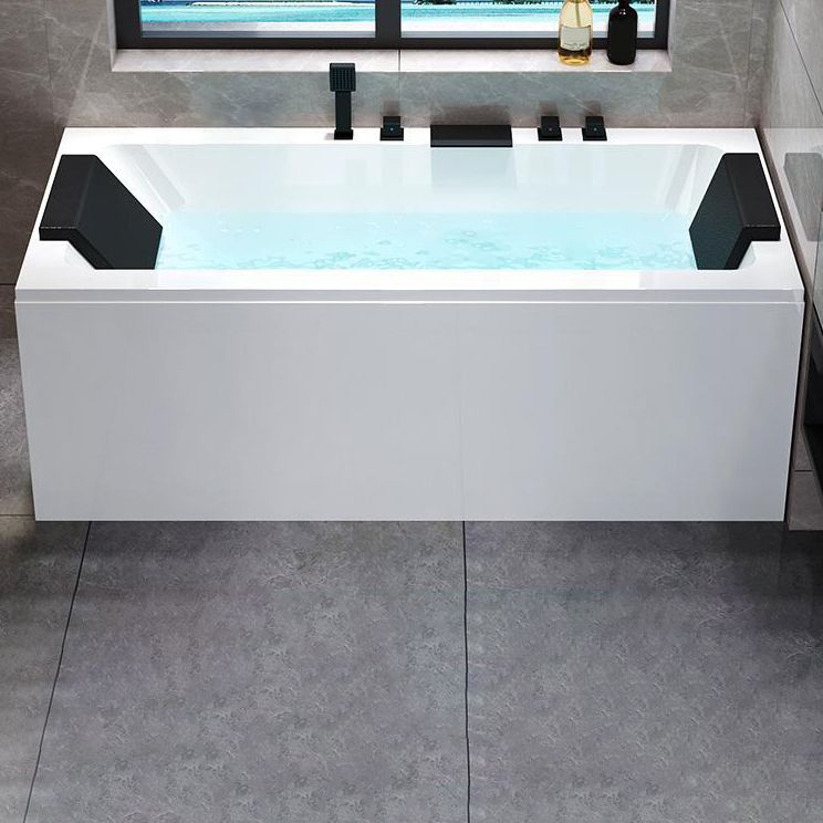 Acrylic Rectangular Bath Soaking Bathtub in White , 22.03" Tall Clearhalo 'Bathroom Remodel & Bathroom Fixtures' 'Bathtubs' 'Home Improvement' 'home_improvement' 'home_improvement_bathtubs' 'Showers & Bathtubs' 1200x1200_0c1bc10a-e129-411f-8ccd-bc3a96741d1a