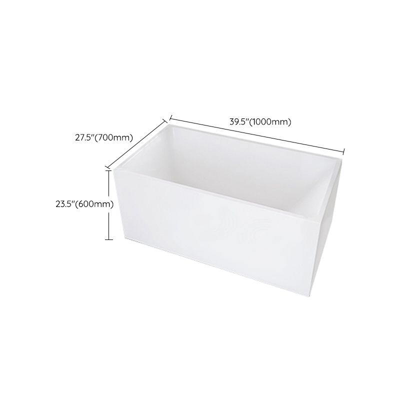 Modern Acrylic White Bathtub Rectangle Back to Wall with Drain Bath Tub Clearhalo 'Bathroom Remodel & Bathroom Fixtures' 'Bathtubs' 'Home Improvement' 'home_improvement' 'home_improvement_bathtubs' 'Showers & Bathtubs' 1200x1200_0c1ed279-b13f-4e56-b3e4-200bac686637