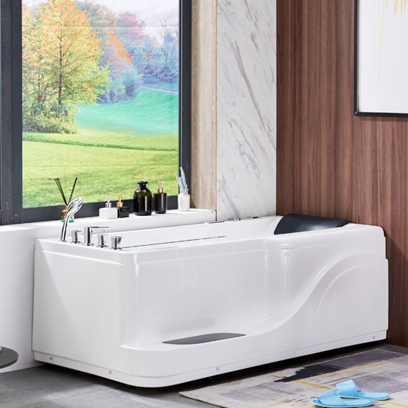 Contemporary Rectangle Bathtub Acrylic Air /Whirlpool/Soaking Bathtub Clearhalo 'Bathroom Remodel & Bathroom Fixtures' 'Bathtubs' 'Home Improvement' 'home_improvement' 'home_improvement_bathtubs' 'Showers & Bathtubs' 1200x1200_0c1f1b6b-f4bf-40a0-8b25-a20a6a95c141