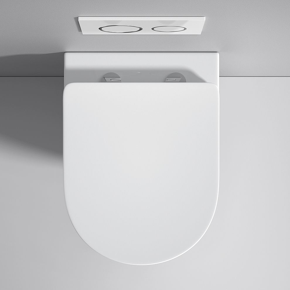 Contemporary Flush Toilet One Piece Toilet Wall Mount Porcelain Urine Toilet Clearhalo 'Bathroom Remodel & Bathroom Fixtures' 'Home Improvement' 'home_improvement' 'home_improvement_toilets' 'Toilets & Bidets' 'Toilets' 1200x1200_0c1f4e68-0e7c-4c65-80a4-c1c5139490e1